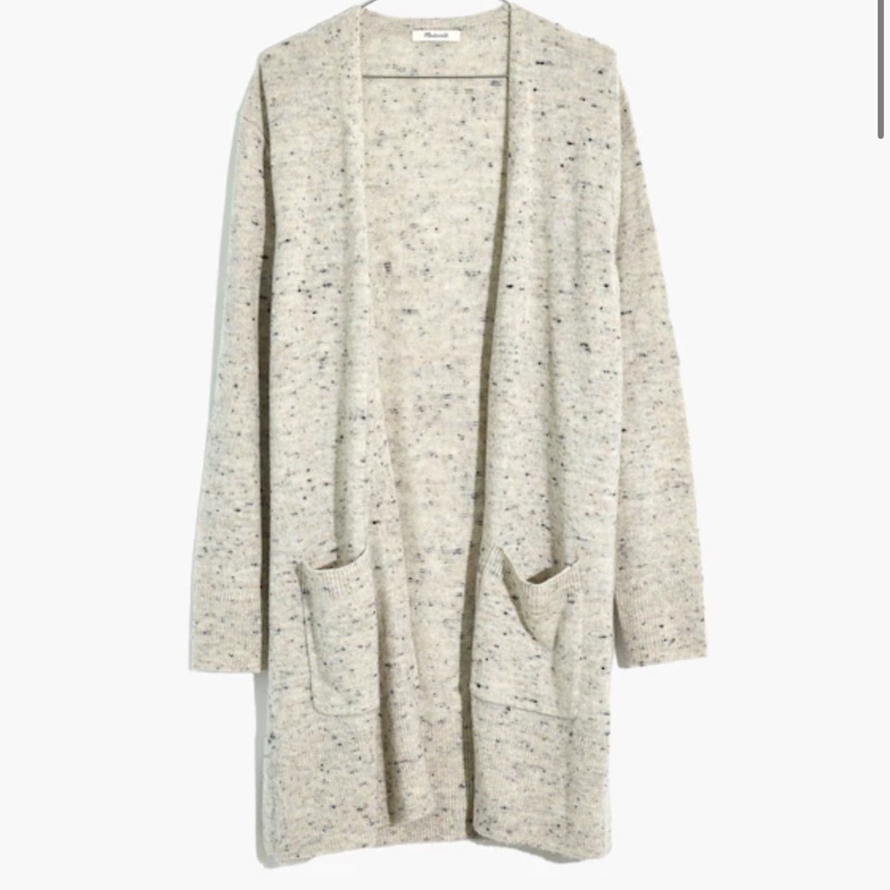 Madewell Donegal Kent gray Cardigan Sweater in Coziest Yarn open front